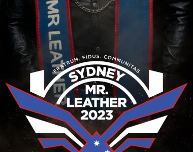 sydney mr leather023 poster portrait event promo sponsor logos